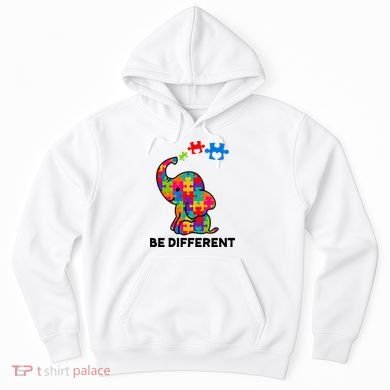 Be Different Autism Awareness Elephant Hoodie