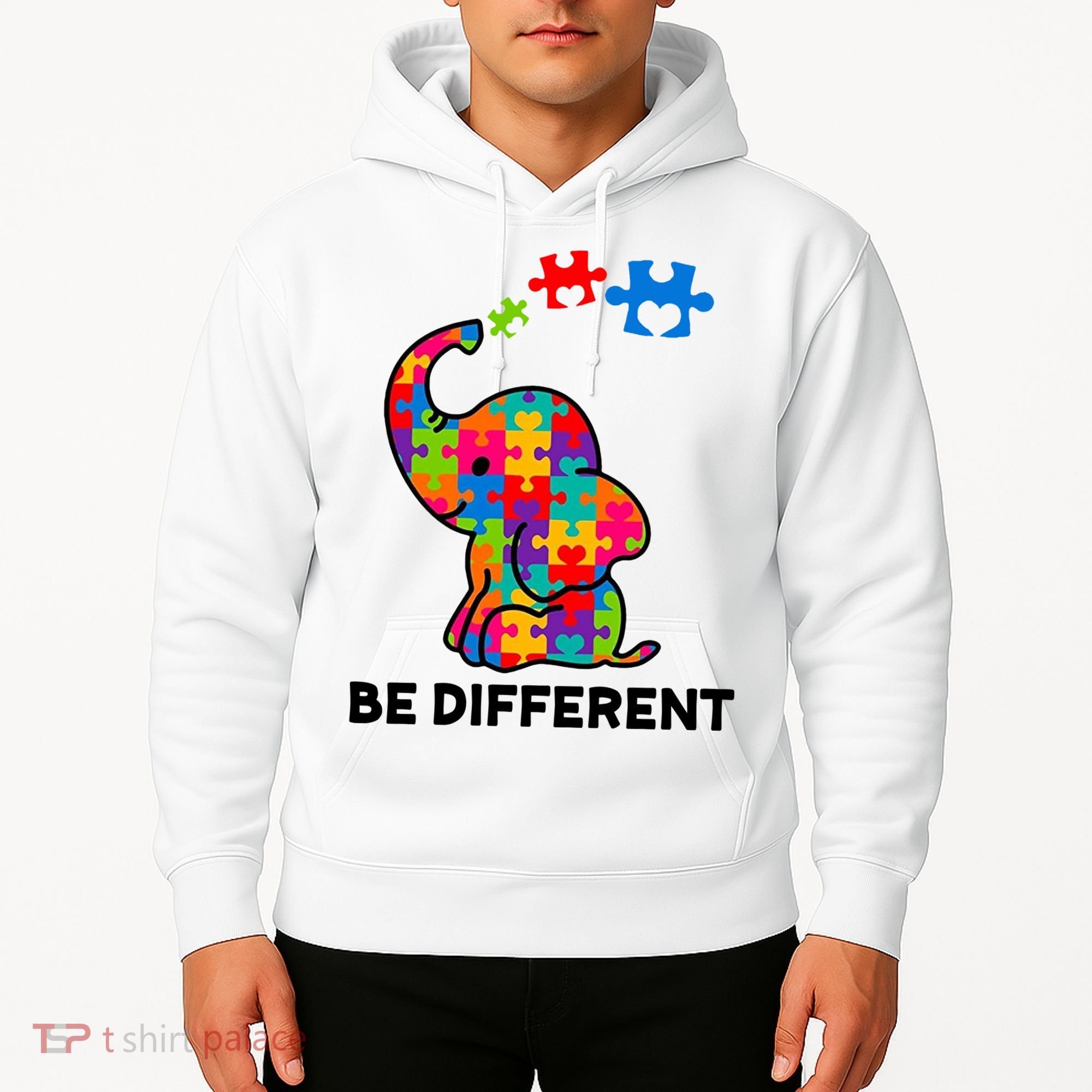 Be Different Autism Awareness Elephant Hoodie
