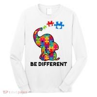 Be Different Autism Awareness Elephant Long Sleeve Shirt thumb 0