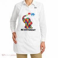 Be Different Autism Awareness Elephant Apron thumb 2