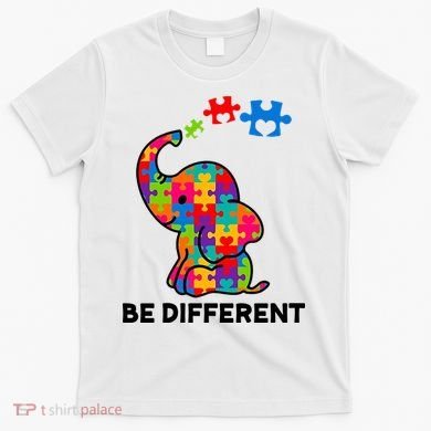 Be Different Autism Awareness Elephant T-Shirt