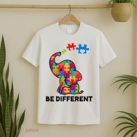 Be Different Autism Awareness Elephant T-Shirt thumb 2