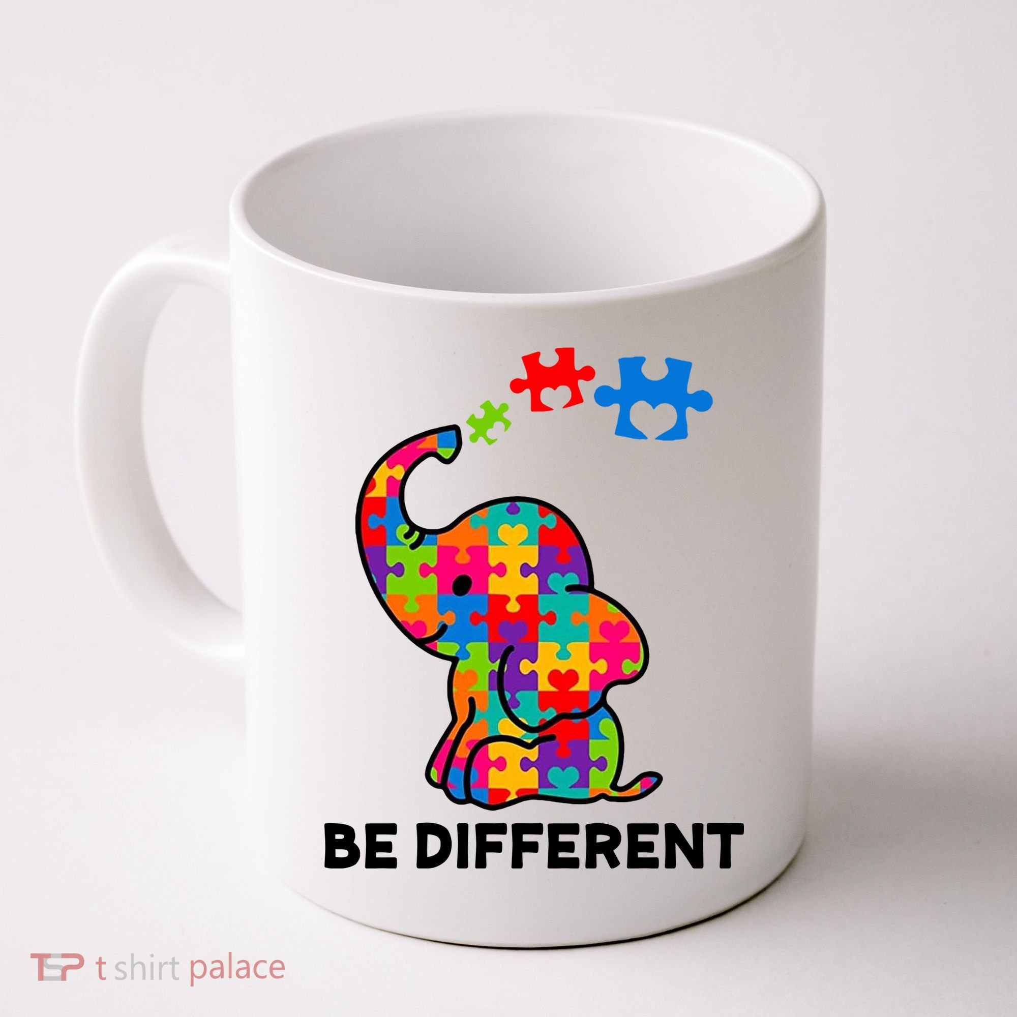 Be Different Autism Awareness Elephant Coffee Mug