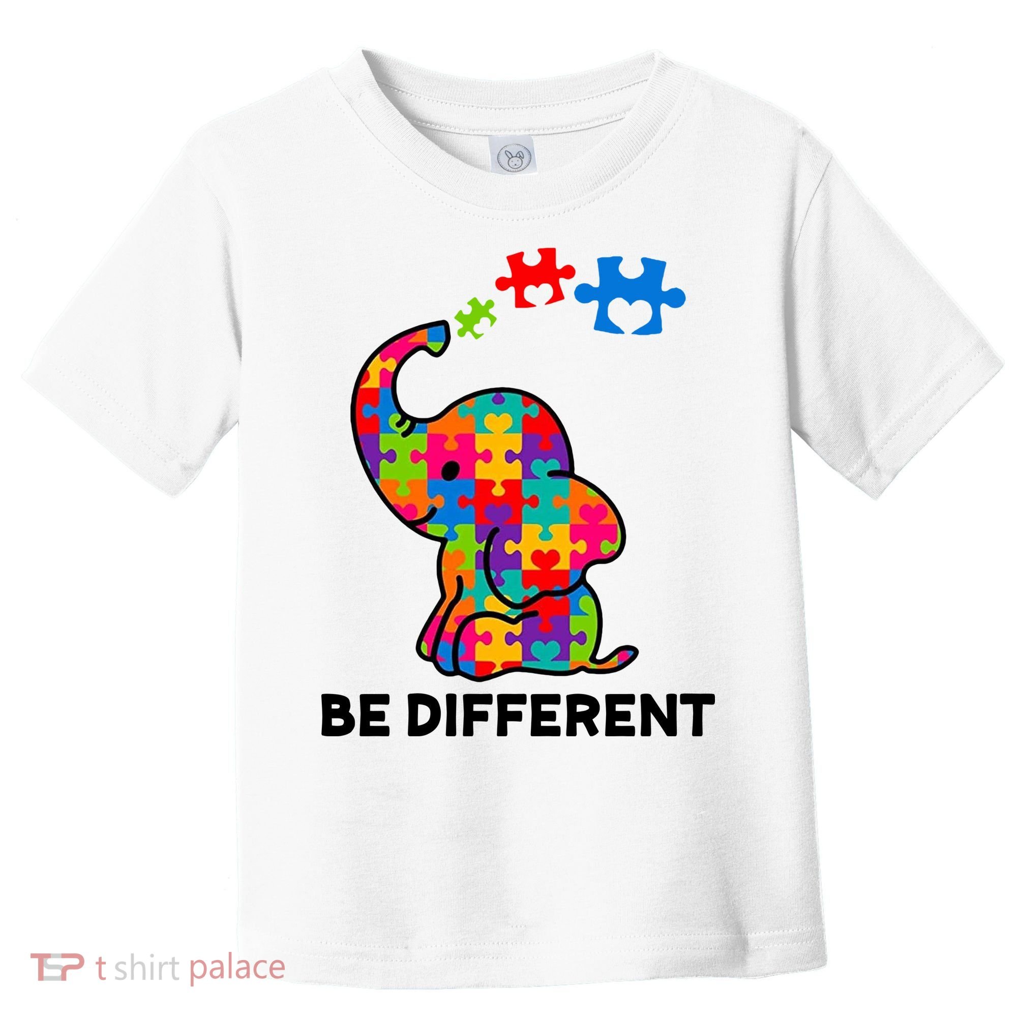 Be Different Autism Awareness Elephant Toddler T-Shirt