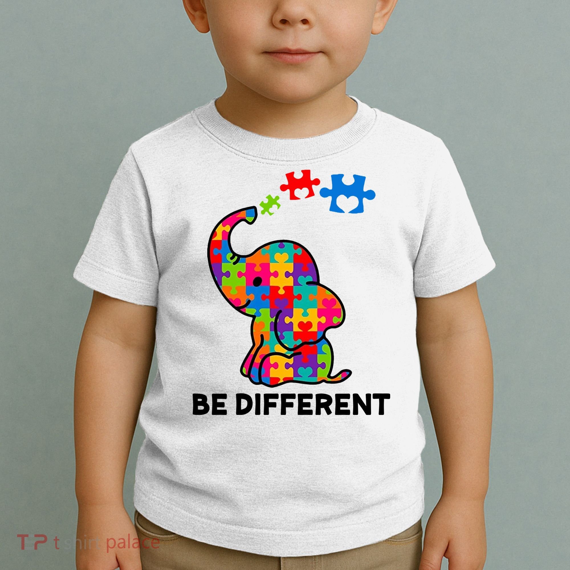 Be Different Autism Awareness Elephant Toddler T-Shirt