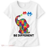 Be Different Autism Awareness Elephant Women's T-Shirt thumb 0