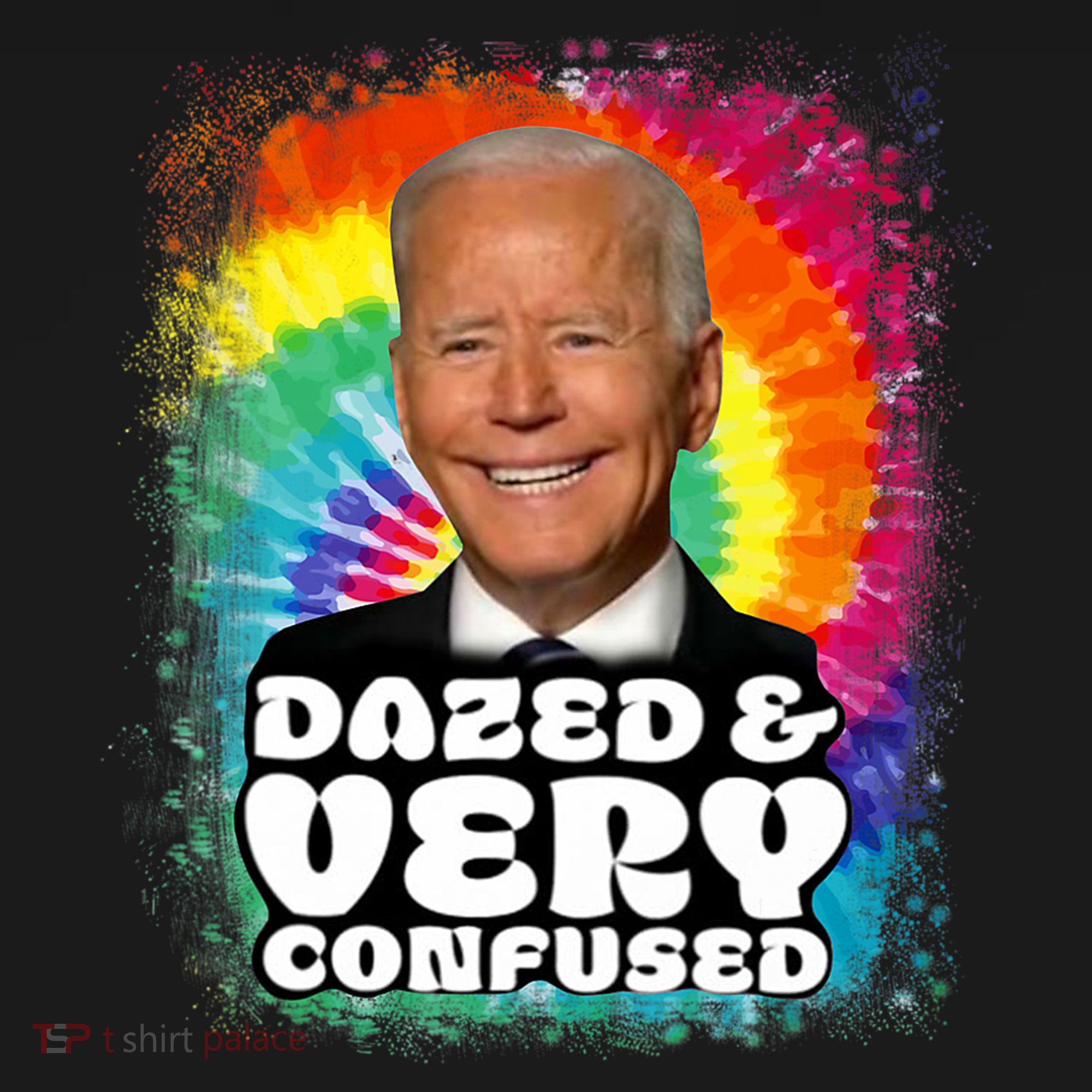 Biden Dazed And Very Confused Tiedye Funny Anti Joe Biden Backpack