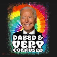 Biden Dazed And Very Confused Tiedye Funny Anti Joe Biden Ornament thumb 1