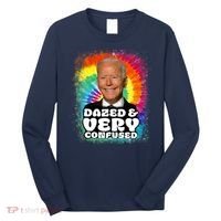 Biden Dazed And Very Confused Tiedye Funny Anti Joe Biden Long Sleeve Shirt thumb 0