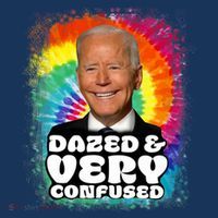 Biden Dazed And Very Confused Tiedye Funny Anti Joe Biden Coaster thumb 2