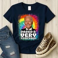 Biden Dazed And Very Confused Tiedye Funny Anti Joe Biden Women's T-Shirt thumb 3