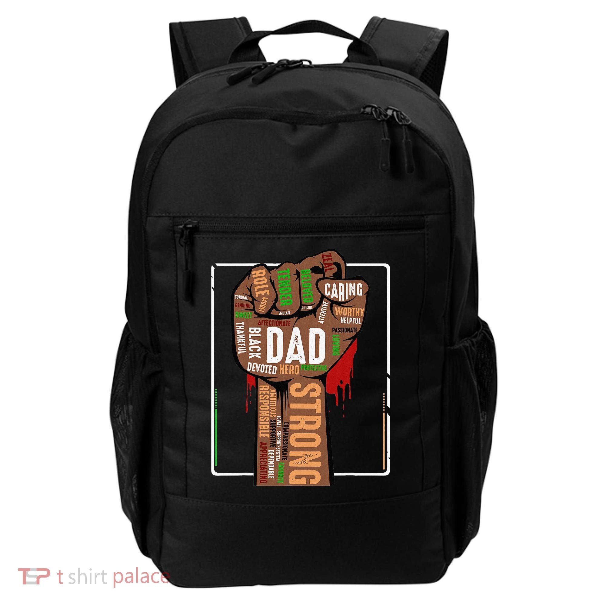 Black Dad African American Melanin Pride Black History Month Backpack