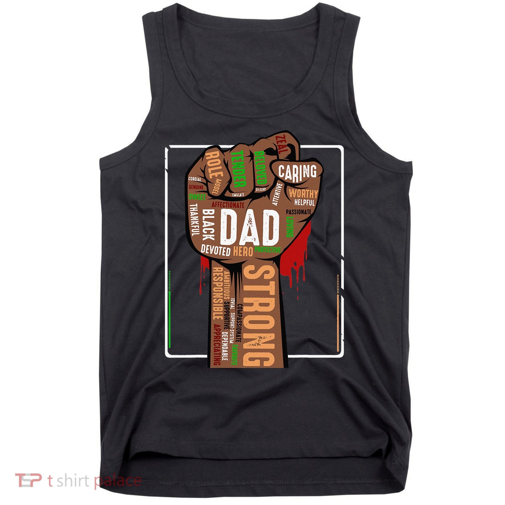 Black Dad African American Melanin Pride Black History Month Tank Top