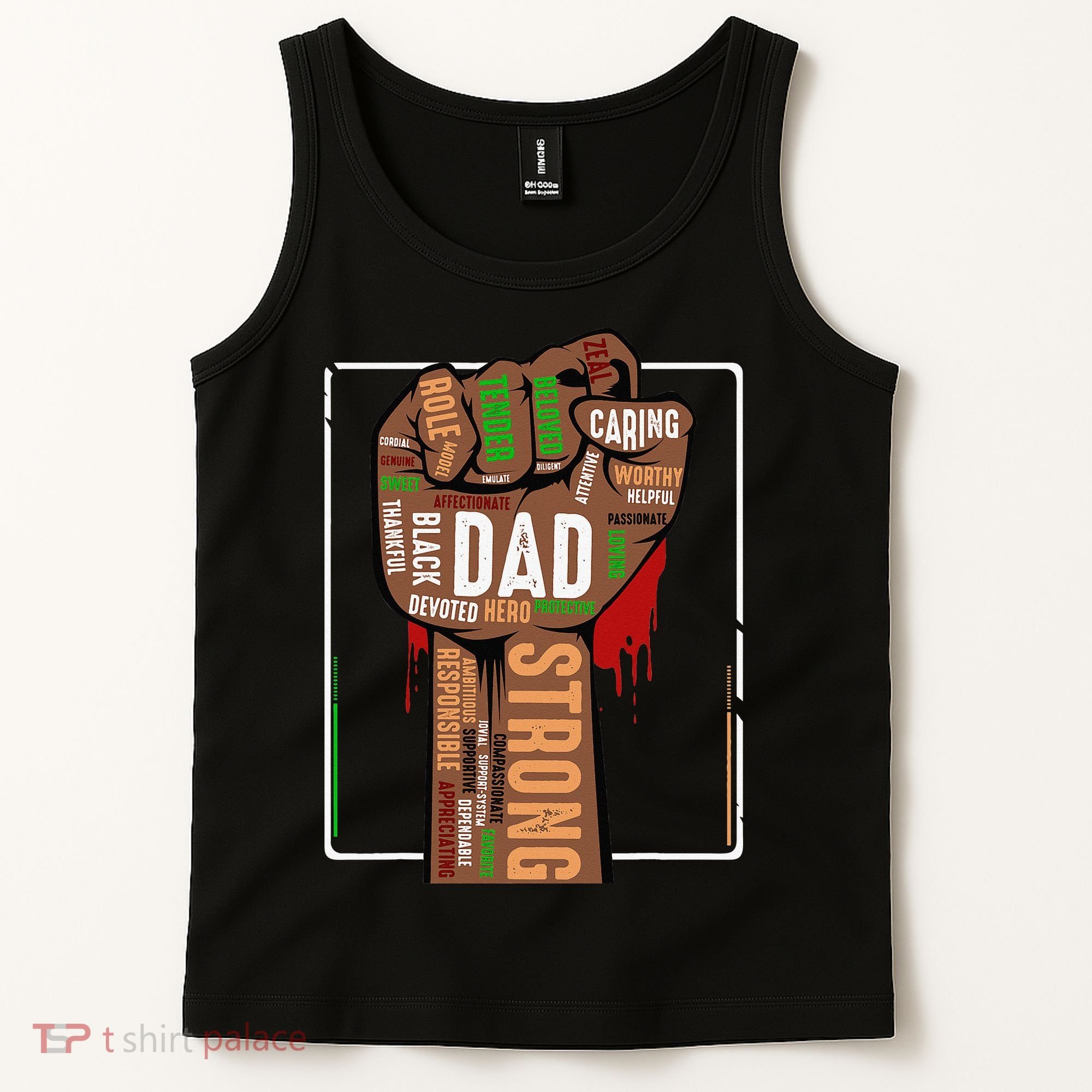 Black Dad African American Melanin Pride Black History Month Tank Top