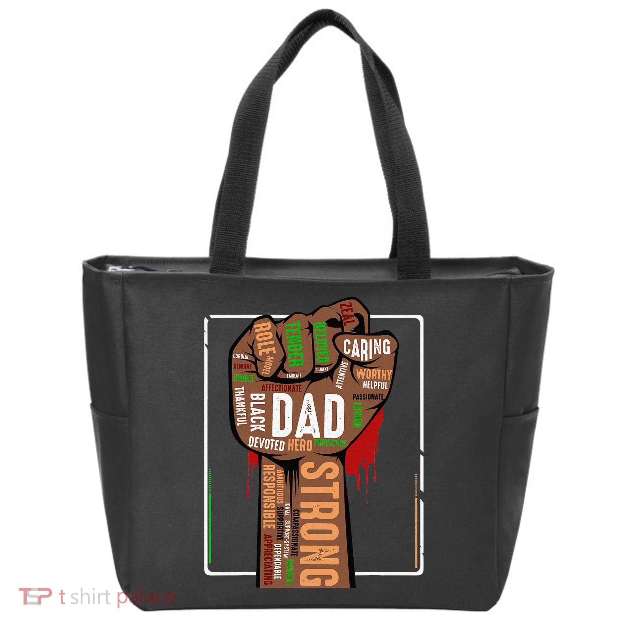 Black Dad African American Melanin Pride Black History Month Tote Bag
