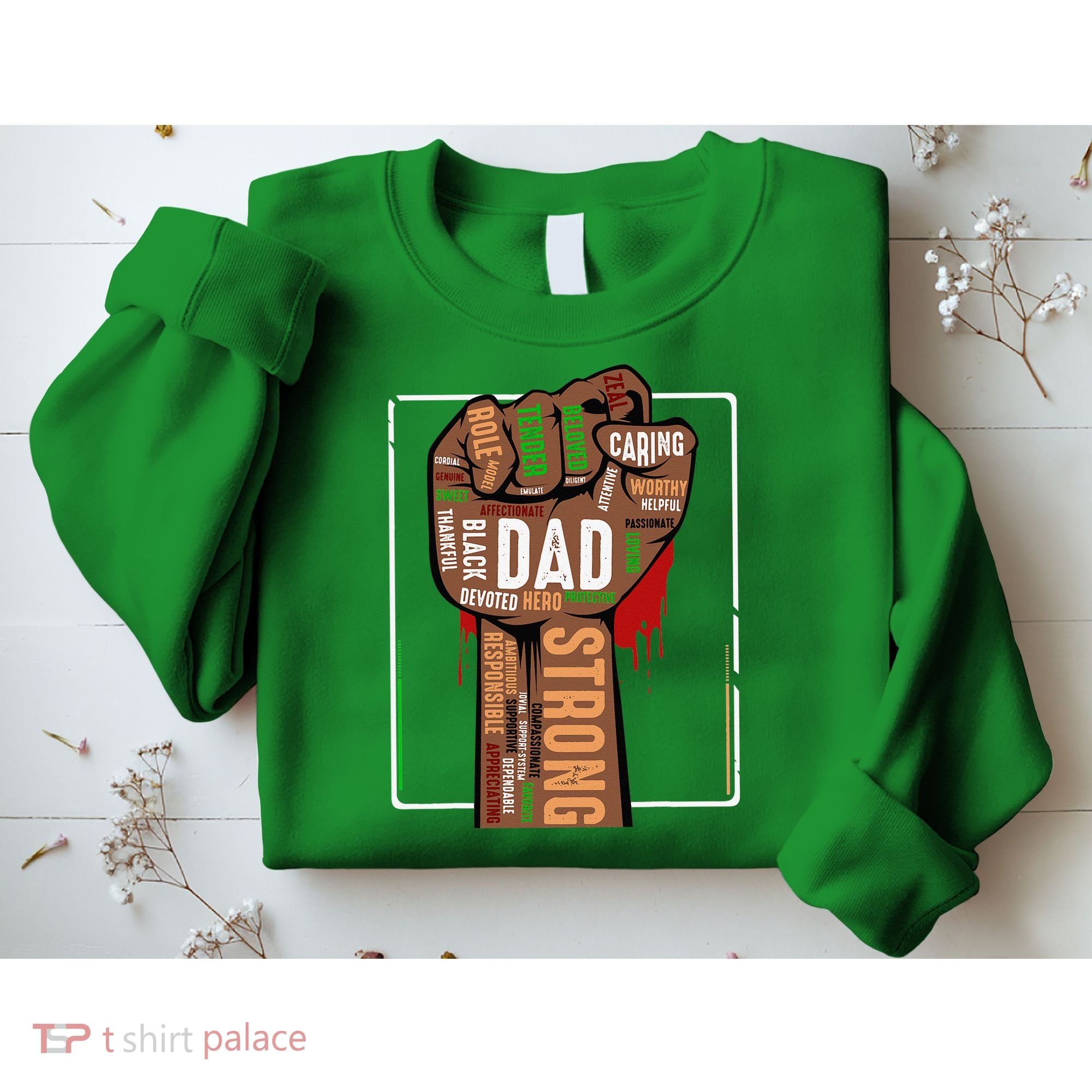 Black Dad African American Melanin Pride Black History Month Sweatshirt