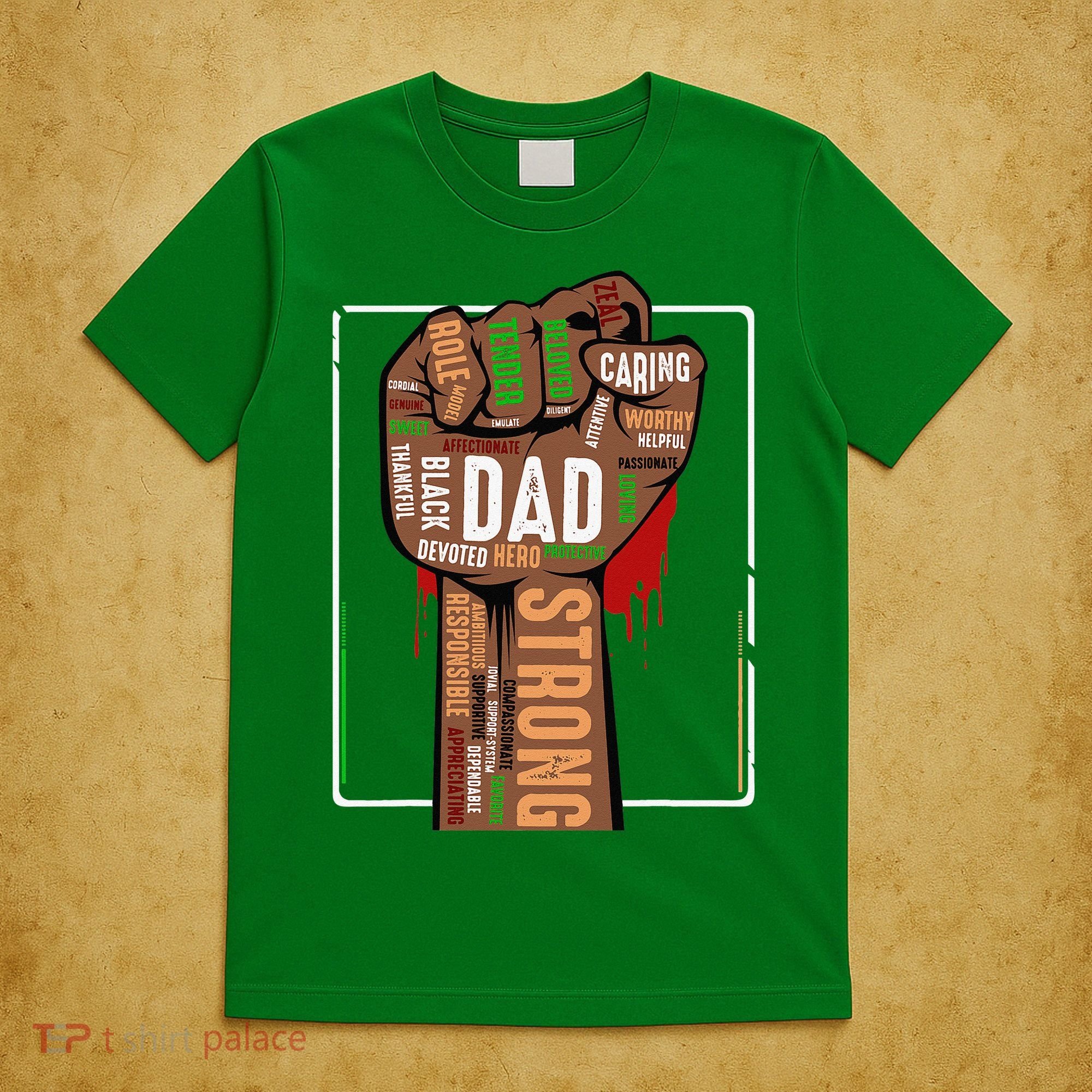 Black Dad African American Melanin Pride Black History Month T-Shirt