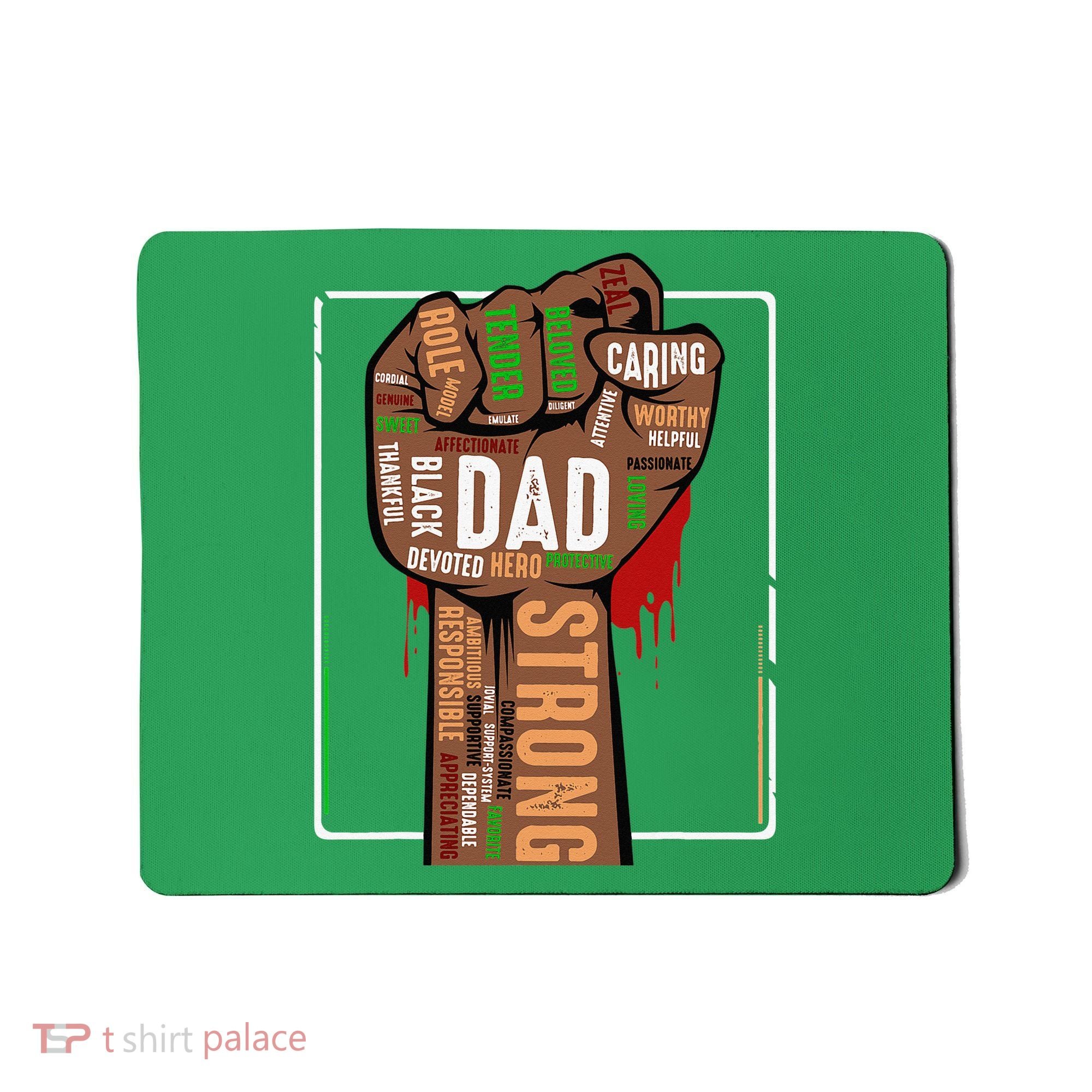 Black Dad African American Melanin Pride Black History Month Mousepad