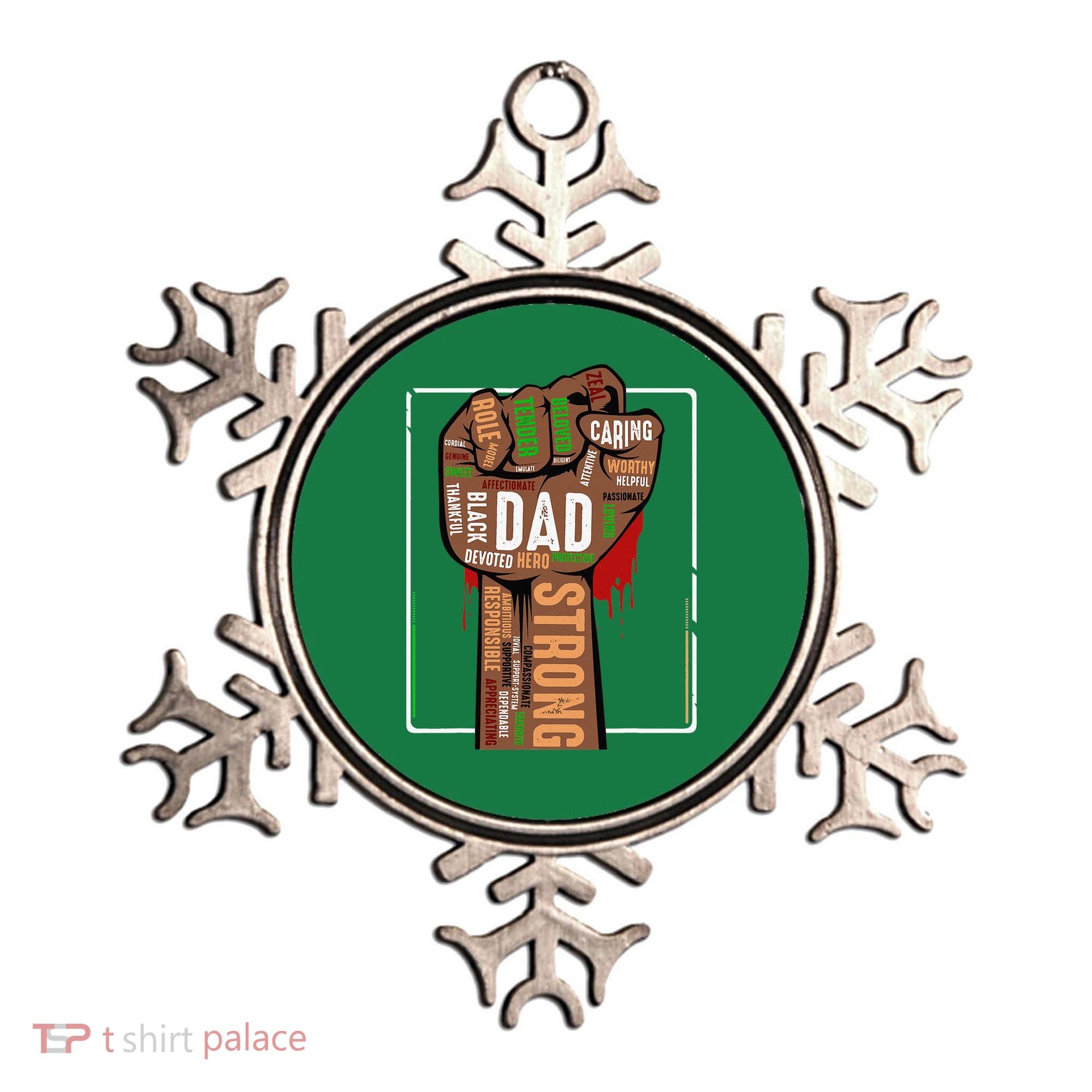 Black Dad African American Melanin Pride Black History Month Ornament