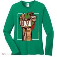 Black Dad African American Melanin Pride Black History Month Women's Long Sleeve Shirt thumb 0
