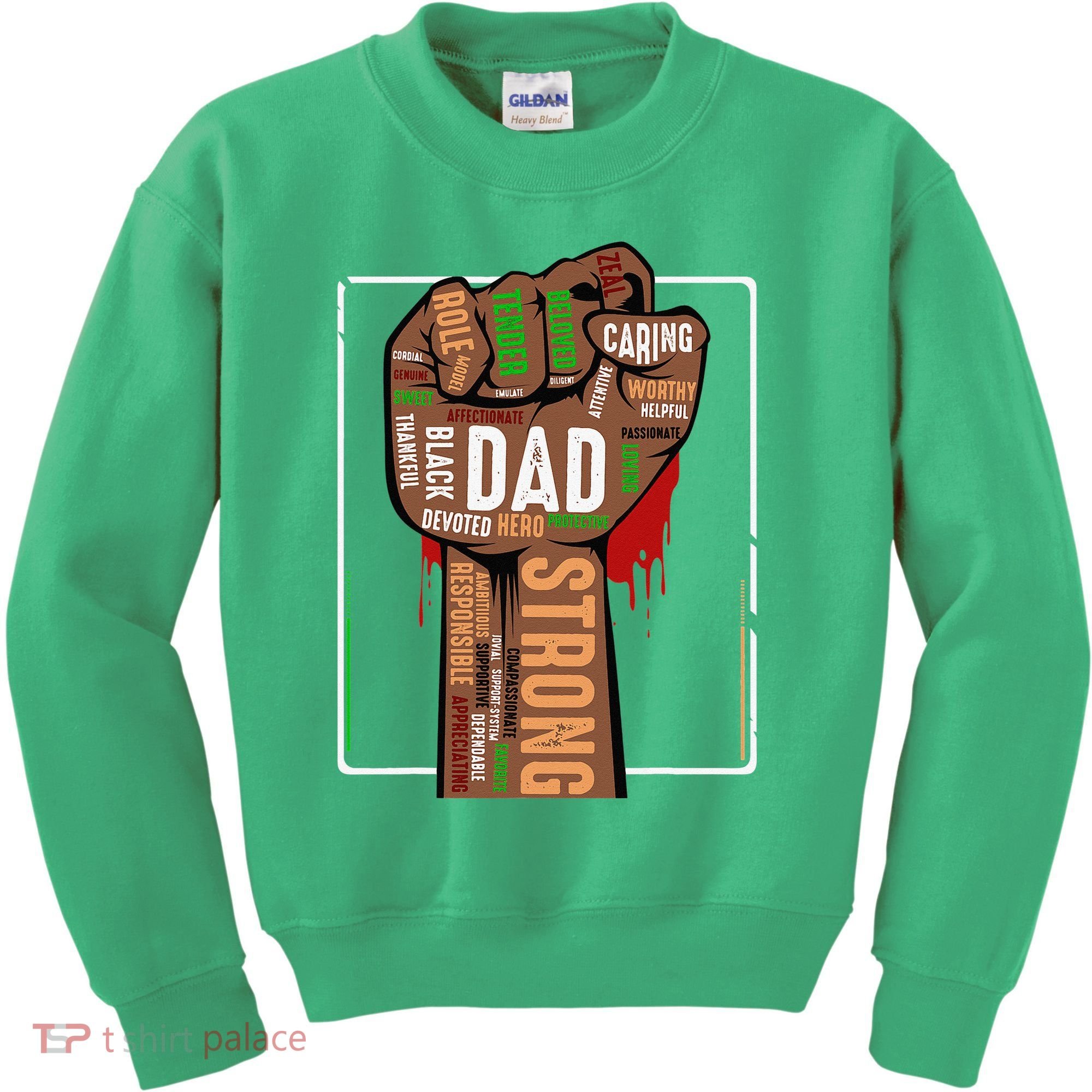 Black Dad African American Melanin Pride Black History Month Kids Sweatshirt