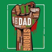 Black Dad African American Melanin Pride Black History Month Kids Sweatshirt thumb 2