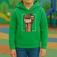 Black Dad African American Melanin Pride Black History Month Kids Hoodie thumb 3
