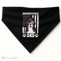 Bernedoodle Dog American Flag Bernedoodle Dad USA-Made Doggie Bandana thumb 0