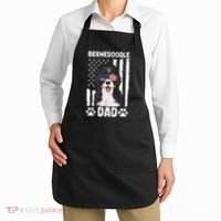 Bernedoodle Dog American Flag Bernedoodle Dad Apron thumb 2