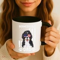 Bernedoodle Dog American Flag Bernedoodle Dad Coffee Mug thumb 3