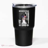 Bernedoodle Dog American Flag Bernedoodle Dad Tumbler thumb 0