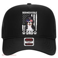 Bernedoodle Dog American Flag Bernedoodle Dad Hat thumb 0
