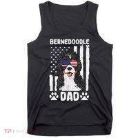Bernedoodle Dog American Flag Bernedoodle Dad Tank Top thumb 0
