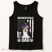 Bernedoodle Dog American Flag Bernedoodle Dad Tank Top thumb 2