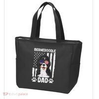 Bernedoodle Dog American Flag Bernedoodle Dad Tote Bag thumb 3