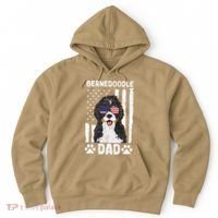 Bernedoodle Dog American Flag Bernedoodle Dad Hoodie thumb 0