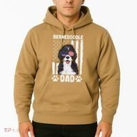 Bernedoodle Dog American Flag Bernedoodle Dad Hoodie thumb 2