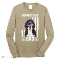 Bernedoodle Dog American Flag Bernedoodle Dad Long Sleeve Shirt thumb 0