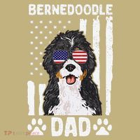 Bernedoodle Dog American Flag Bernedoodle Dad Long Sleeve Shirt thumb 2