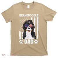 Bernedoodle Dog American Flag Bernedoodle Dad T-Shirt thumb 0