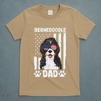 Bernedoodle Dog American Flag Bernedoodle Dad T-Shirt thumb 5