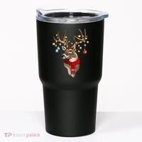 Buck Deer Antlers Christmas Lights Scarf Xmas Party Tumbler thumb 0