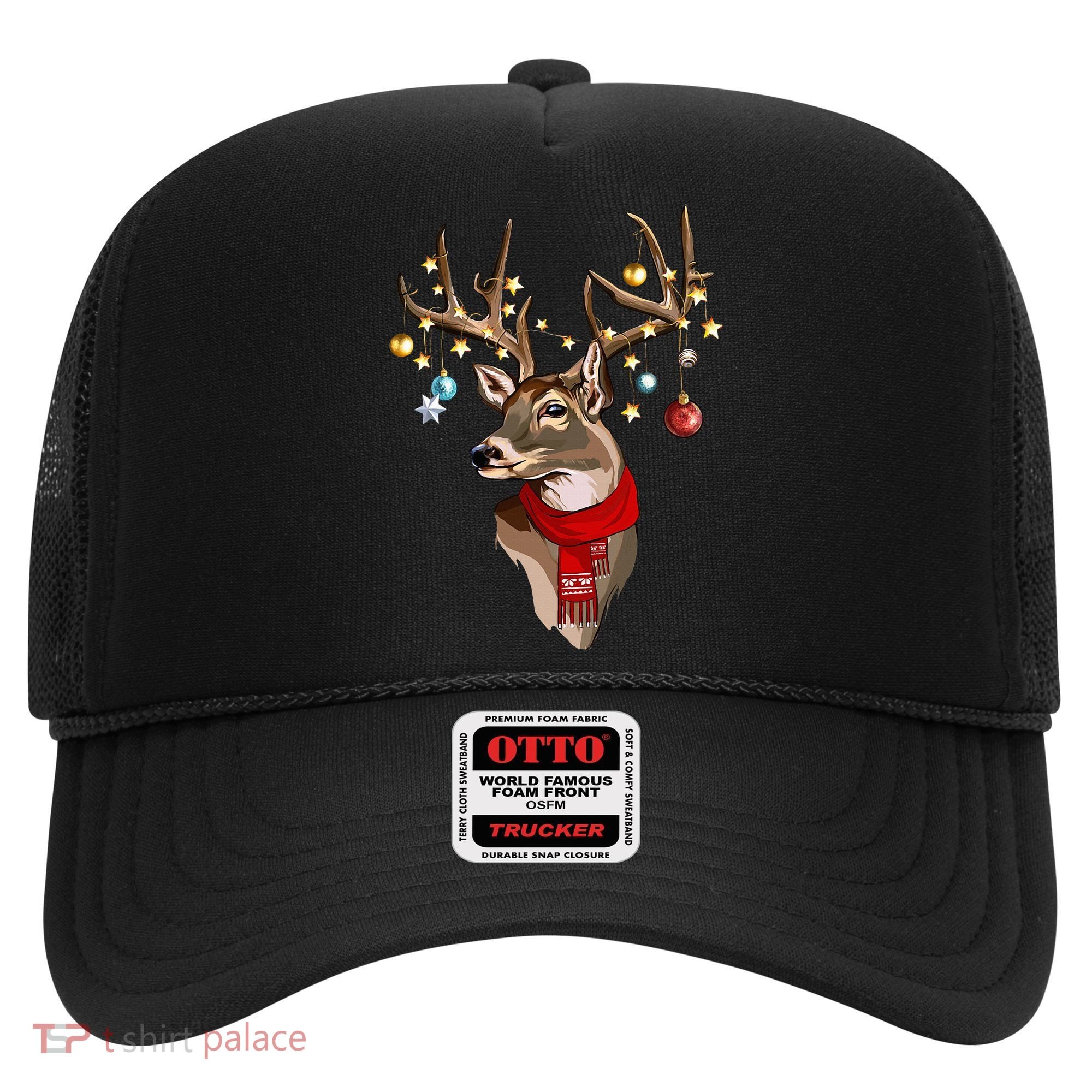 Buck Deer Antlers Christmas Lights Scarf Xmas Party Hat
