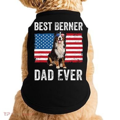 Berner Dad American Flag Dog Lover Owner Bernese Mountain Doggie Tank