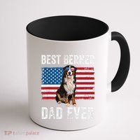 Berner Dad American Flag Dog Lover Owner Bernese Mountain Coffee Mug thumb 1