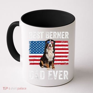 Berner Dad American Flag Dog Lover Owner Bernese Mountain Coffee Mug