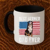 Berner Dad American Flag Dog Lover Owner Bernese Mountain Coffee Mug thumb 2