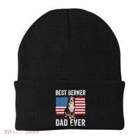 Berner Dad American Flag Dog Lover Owner Bernese Mountain Beanie thumb 0