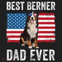 Berner Dad American Flag Dog Lover Owner Bernese Mountain Beanie thumb 2