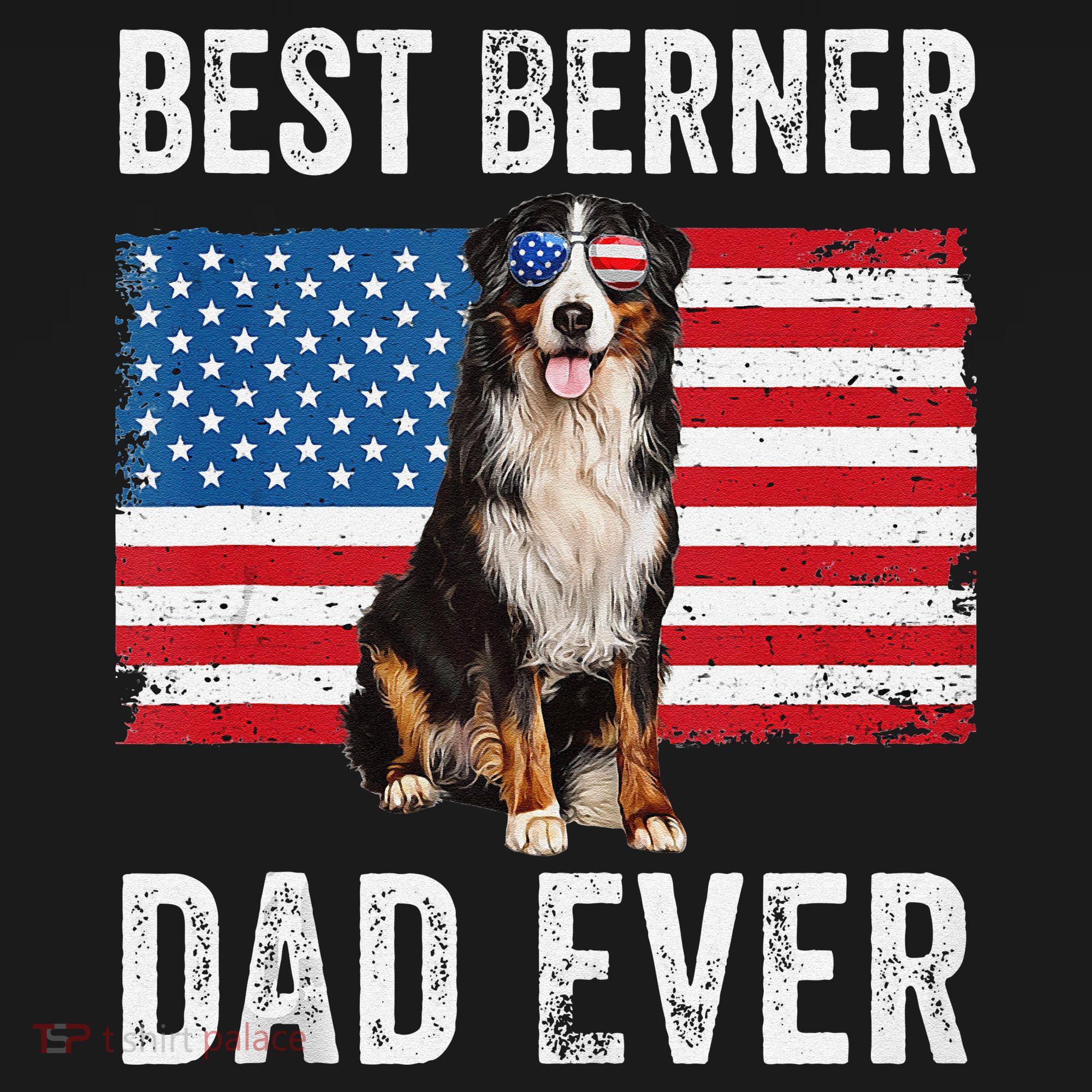 Berner Dad American Flag Dog Lover Owner Bernese Mountain Coaster